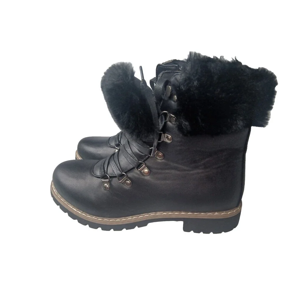 Catherine Malandrino Hershey Combat Boots Womens Size 10 Black